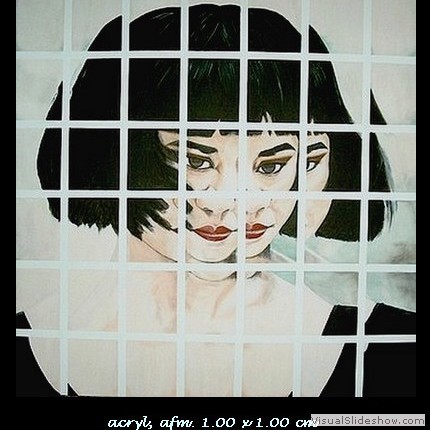 Vrouw in vakjes (verkocht)